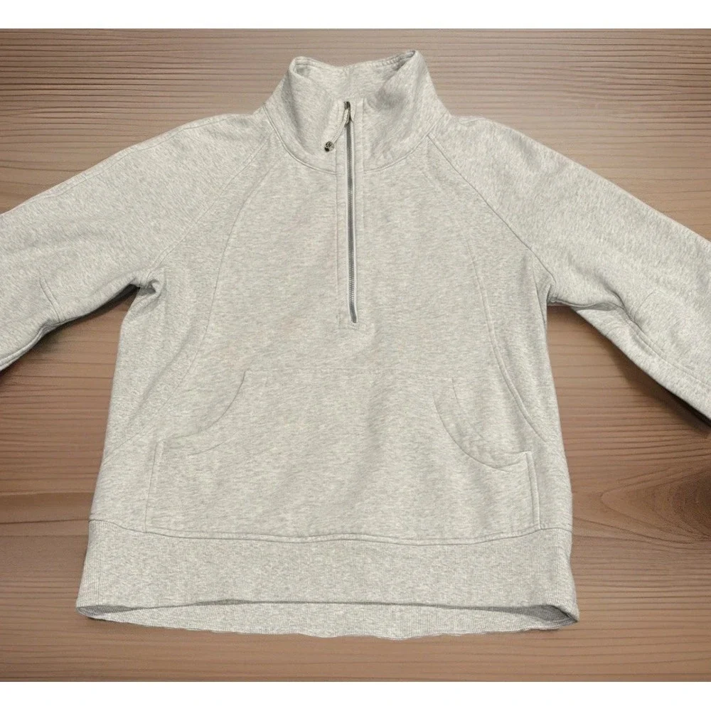 Lululemon Scuba Oversized Funnel Neck Half Zip Long Women's XS/S‎ Gray Fleece